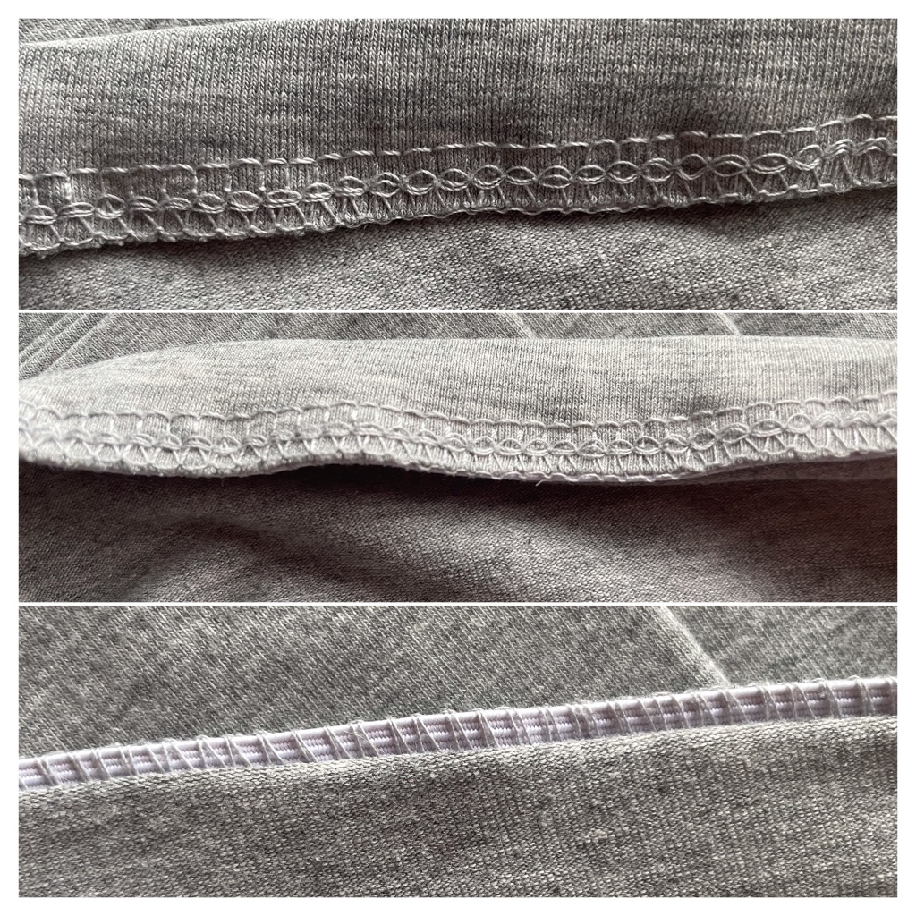 Attaching elastic to create a waistband with a cover stitch